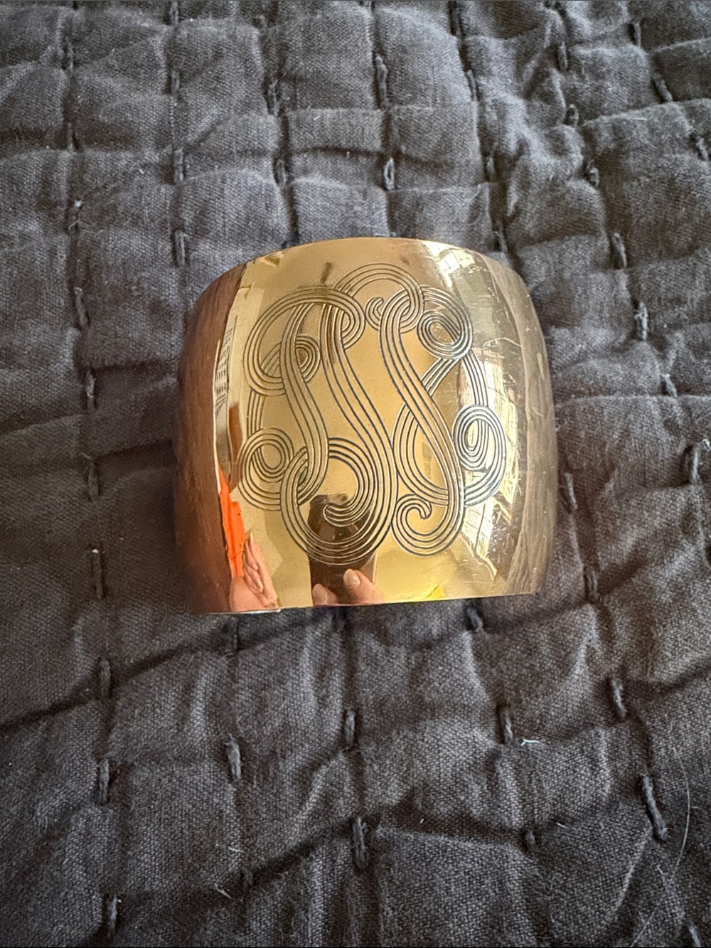 Copper Monogram Cuff Bracelet